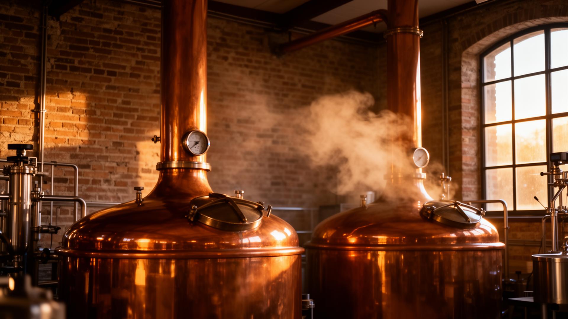 Cuves de brassage en cuivre